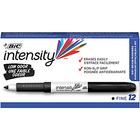 Bic Intensity Retractable Permanent Marker - Black, Fine Point