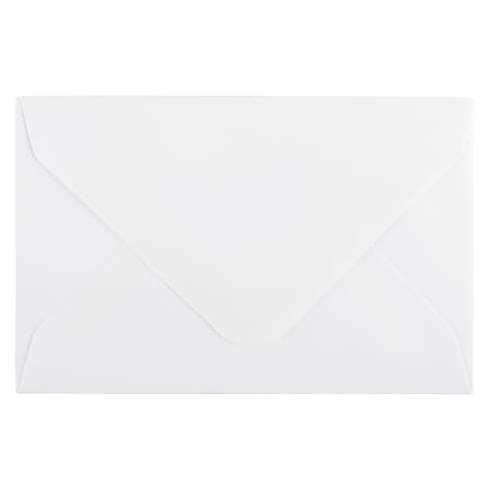JAM Paper® Mini Commercial Envlopes, 2 3/4" x 3 3/4", Gummed Seal, White, Pack Of 25