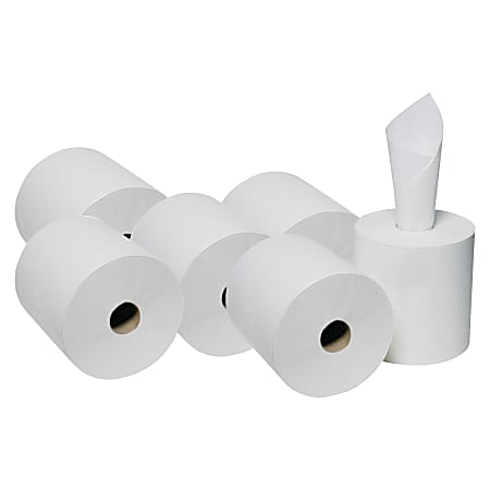 SKILCRAFT® Center-Pull 2-Ply Paper Towels, 100% Recycled, 600' Per Roll, Pack Of 6 Rolls