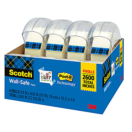 Scotch® Wall-Safe Tape 183-EFDG EU, 19 mm x 16.5 m, 1 roll on Handheld  Dispenser/Pack