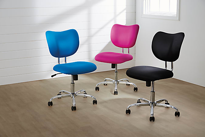 Brenton Studio Jancy Mesh Low Back Fabric Task Chair PinkChrome