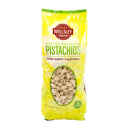 Wellsley Farm Roasted Salted Nuts, Pistachios, 2.5 Lb Tub