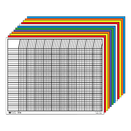 Creative Shapes Etc. Horizontal Incentive Charts, 22" x 28", Multicolor, Pre-K - Grade 8, Pack Of 12