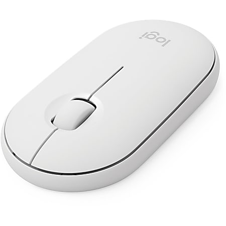Logitech Pebble i345 - Mouse - optical - 3 buttons - wireless - Bluetooth - white - for Apple 10.2-inch iPad; 10.5-inch iPad Air; 11-inch iPad Pro; iPad mini 5