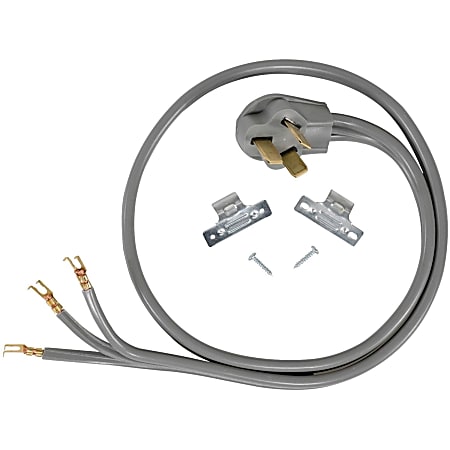 Certified Appliance Accessories 3-Wire Open-End-Connector 40-Amp Range Cord - 250 V AC / 40 A - 4 ft Cord Length - 3-Wire / Right-angle Plug