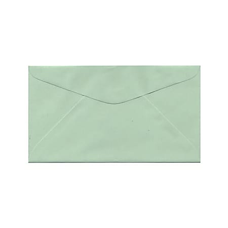 JAM Paper® Booklet Envelopes, 3 5/8" x 6 1/2", Gummed Seal, Light Green, Pack Of 25