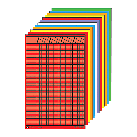 Creative Shapes Etc. Small Incentive Charts, 14" x 22", Assorted Colors, Pre-K - Grade 8, Pack Of 12