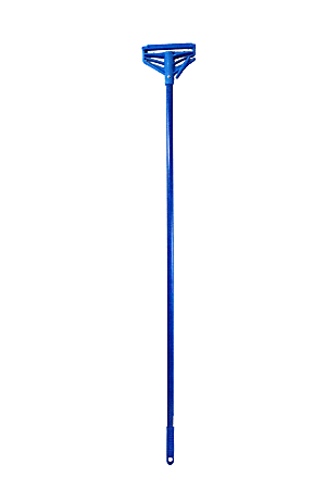 Globe Commercial Products Mop Handle, 60&rdquo;, Fiberglass, Blue