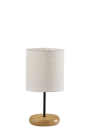 Adesso Brielle Table Lamp, 16”H, White Shade/Natural Base