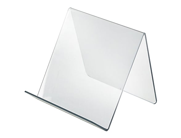 Azar Displays Acrylic Easel Displays, 6-1/2"H x 7"W x 7-1/2"D, Clear, Pack Of 10 Holders
