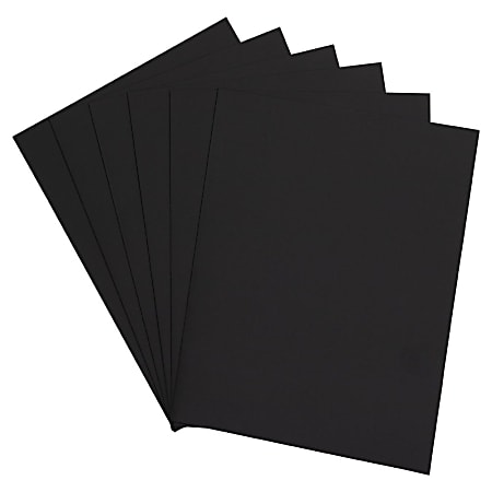 JAM Paper 2 Pocket Linen Presentation Folders 9 x 12 Black Pack Of 6 ...