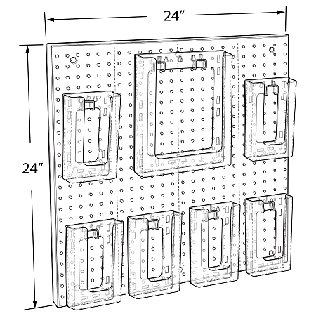 Azar Displays Acrylic Catalog Rack, 6-Pocket Tri-Fold Brochure Counter Display 16 Pockets