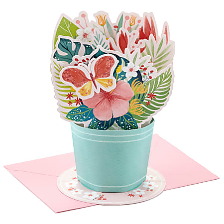 Hallmark Paper Wonder Card, 7-1/4” x 5”, Tropical Flower Pot