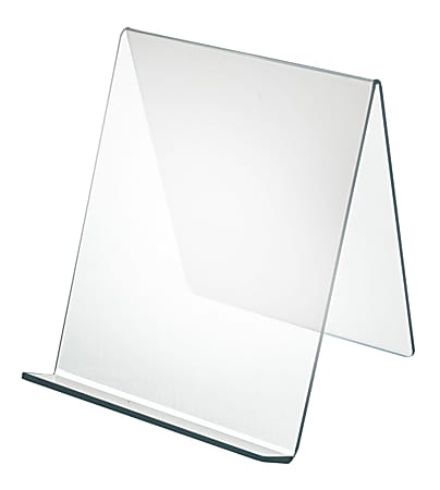 Azar Displays Acrylic Easel Displays, 10-1/2"H x 4-1/2"W x 9-1/2"D, Clear, Pack Of 10 Displays