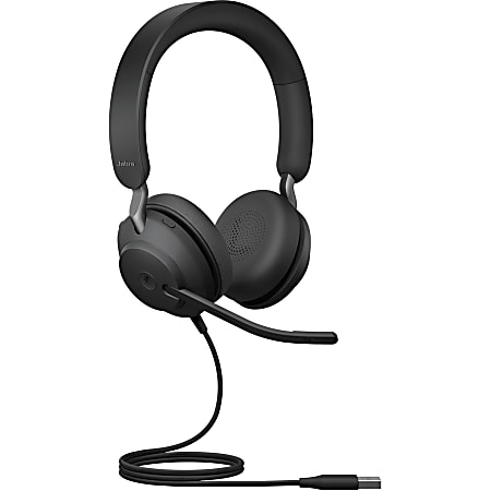 Jabra Evolve2 40 Headset - Stereo - USB Type A - Wired - Over-the-head - Binaural - Supra-aural