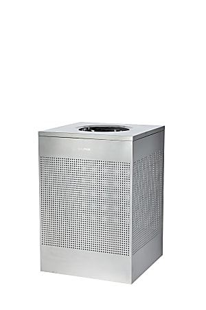 Alpine Industries Steel, Indoor Trash Can, 40 Gallons (151 liters), Silver (438-40-SS)
