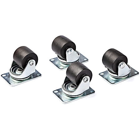StarTech.com Heavy Duty Casters for Server Racks/Cabinets, Set of 4 Universal M6 2-inch Swivel Caster Kit, 45x75mm Pattern, Replacement Caster Wheels