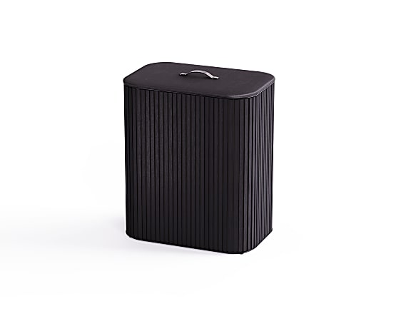 Joseph Joseph Bamboo Triple Laundry Basket, Black, Total Qty 1