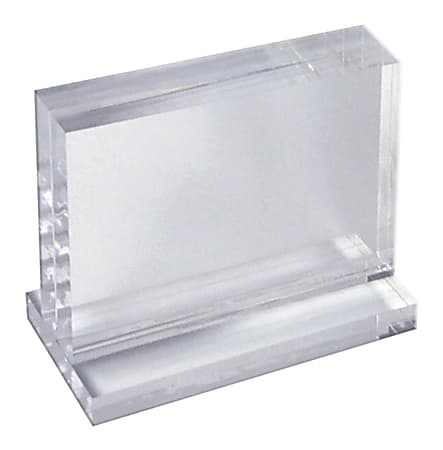 Azar Displays Imperial Acrylic Block Sign Holder, 5-1/2"H x 8-1/2"W x 1-1/2"D, Clear