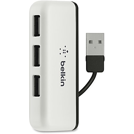 Belkin 4-Port Travel Hub - USB - External - 4 USB Port(s) - 4 USB 2.0 Port(s) - Mac