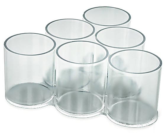 Azar Displays 6-Cup Triangular Display, 2-1/2” x 6-3/4” x 6-3/4”, Clear