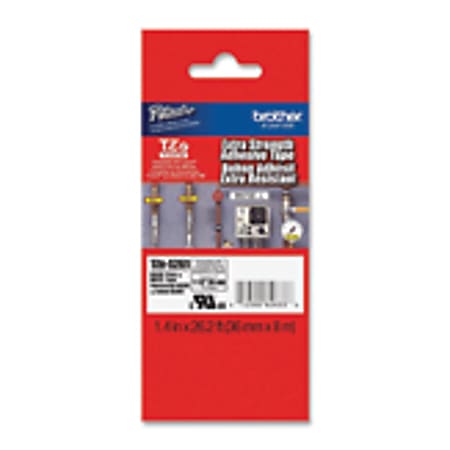 Brother Extra Strength Adhesive Tze Tape, 1 27/64" x 26 1/4', White