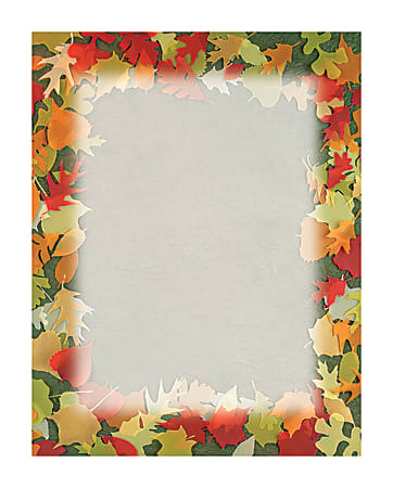 Great Papers!® Holiday-Themed Letterhead Paper, 8 1/2" x 11", Translucent Leaves, Pack Of 80 Sheets