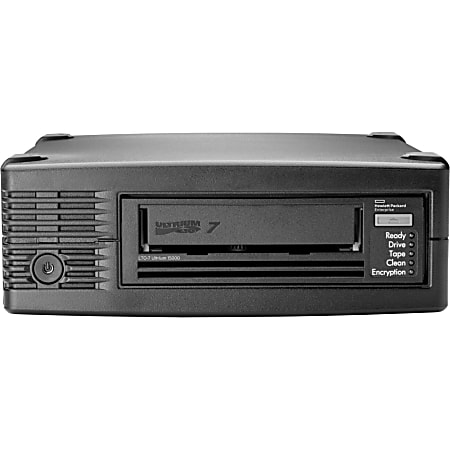 HPE StoreEver LTO-7 Ultrium 15000 External Tape Drive - LTO-7 - 6 TB (Native)/15 TB (Compressed) - 6Gb/s SAS - 5.25" Width - 1/2H Height - External - 300 MB/s Native - Linear Serpentine - Encryption - WORM Support - 3 Year Warranty