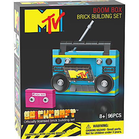 Brickcraft MTV Retro Builds Boom Box Brick Building Set, Set Of 96 Pieces