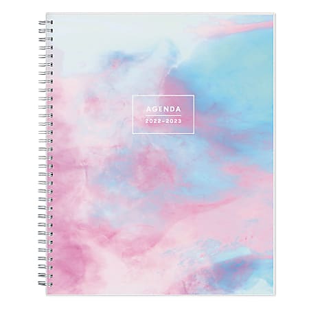 Blue Sky™ Weekly/Monthly Academic Planner, 8-1/2" x 11", Atmosphere, Frosted, July 2022 to June 2023, 136996