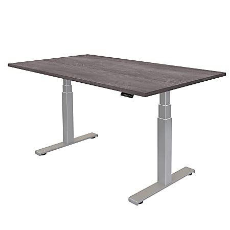 Fellowes® Cambio 48"W Height-Adjustable Computer Desk, Gray Ash