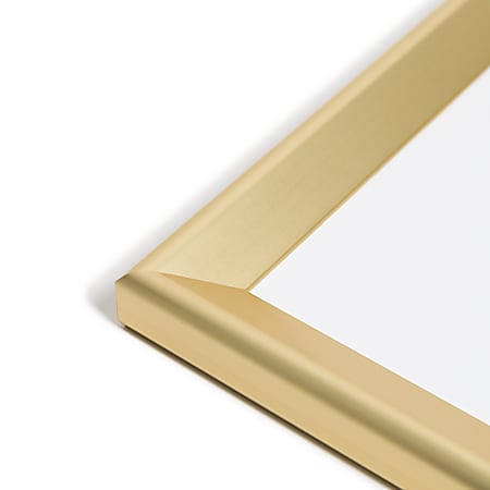 U Brands Magnetic Dry Erase Board Steel 23 x 35 White Gold Aluminum ...