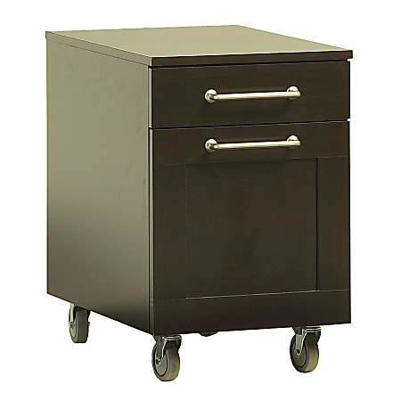 Christopher Lowell Town Collection Rolling Pedestal, 23 5/8"H x 15 1/2"W x 22 3/8"D, Dark Alder