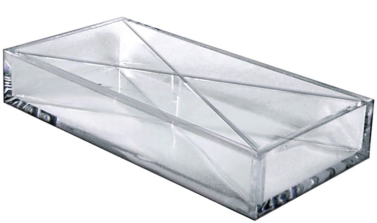 Azar Displays 4-Compartment Organizer Trays, Large, Clear, Pack Of 2 Trays