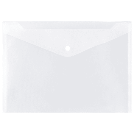 JAM Paper Booklet Plastic Envelopes Letter Size 9 34 x 13 Button Snap ...