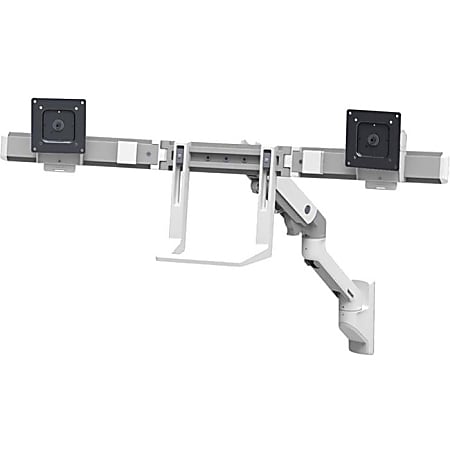 Ergotron Mounting Arm for Monitor, TV - White - 2 Display(s) Supported - 32" Screen Support - 17.50 lb Load Capacity - 100 x 100, 75 x 75