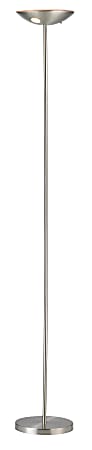 Adesso® Mars LED Torchiere, 71"H, Steel Shade/Steel Base