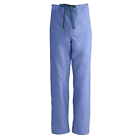 Medline ComfortEase™ Unisex Reversible Drawstring Pants, 2X, Ceil Blue