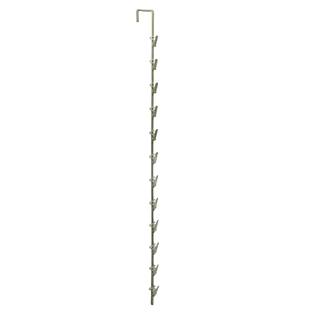 Azar Displays 12-Station Metal Display Rods With Squared Tops, 32" x 1/4", Almond, Pack Of 10 Rods