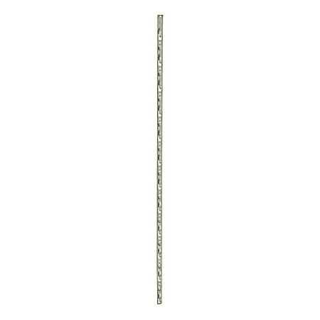 Azar Displays 12-Station Metal Strip Rods With Tie Straps, 28-1/2" x 1/2", Almond, Pack Of 10 Rods