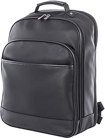 Bugatti Valentino Vegan Leather Backpack With RFID Pocket And 15.6 Laptop  Compartment Black - Office Depot