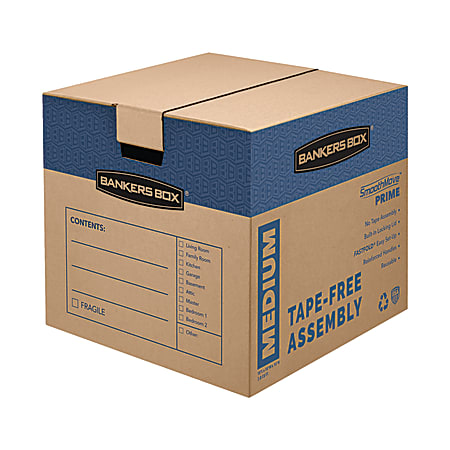Bankers Box® SmoothMove™ Prime Moving & Boxes, 16" x 16" x 18", Kraft Brown, Case Of 8