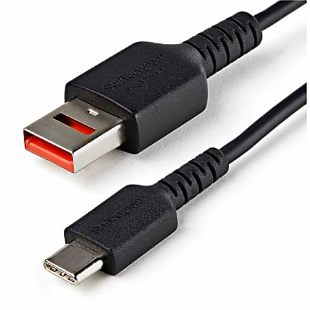 StarTech.com 3ft (1m) Secure Charging Cable, USB-A to USB-C Data Blocker Charge-Only Cable, Secure Charger Adapter Cable  - USBSCHAC1M