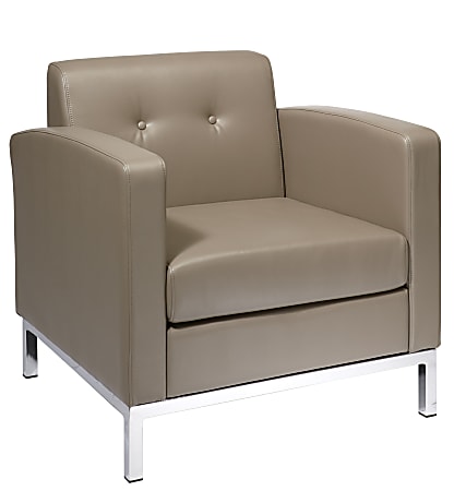 Office Star™ Avenue Six Wall Street Dual Arms Chair, Smoke/Chrome
