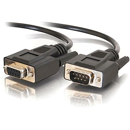 C2G 3ft DB9 M/F Extension Cable - Black - DB-9 Male - DB-9 Female - 3ft - Black
