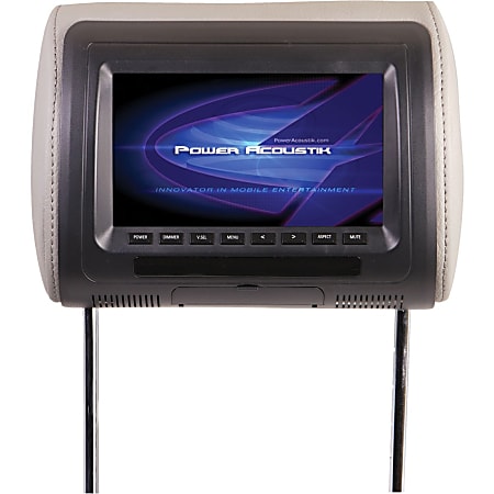 Power Acoustik H-71CC 7" Active Matrix TFT LCD Car Display - 16:9 - 480 x 234 - IR Transmitter - Headrest-mountable
