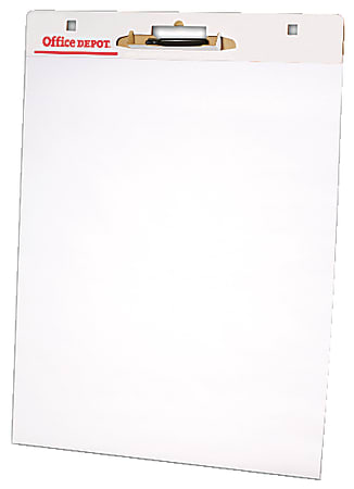 Office Depot® Brand Standard Easel Pads, 27" x 30 1/4", 50 Sheets, White, Pack Of 2