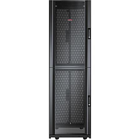 APC Electric Rack Cabinet - 42U Rack Height x 19" Rack Width - Floor Standing - Black - 2254.73 lb Dynamic/Rolling Weight Capacity - 3006.31 lb Static/Stationary Weight Capacity