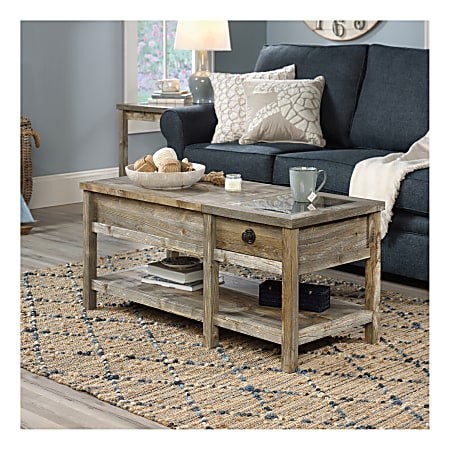 Sauder Granite Trace Lift Top Coffee Table With Shadowbox 19 H x 42 78 ...