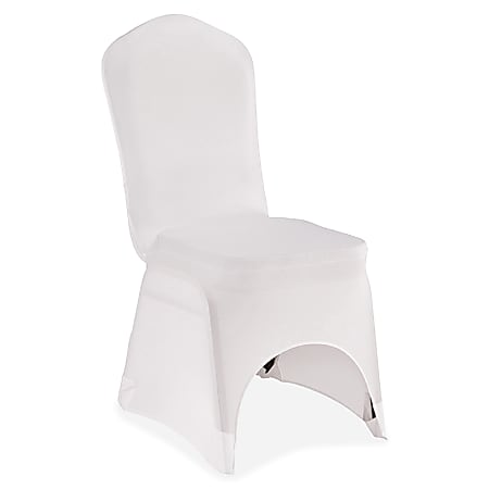 Iceberg Banquet Chair Cover - Supports Chair - Stretchable, Snug Fit, Washable - Polyester, Spandex - White - 1